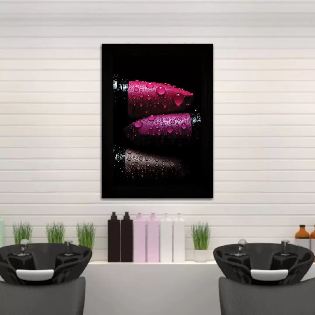 Quadro Decorativo Batons - Moldura Preta - Quadro Decorativo Batons - Moldura Preta -