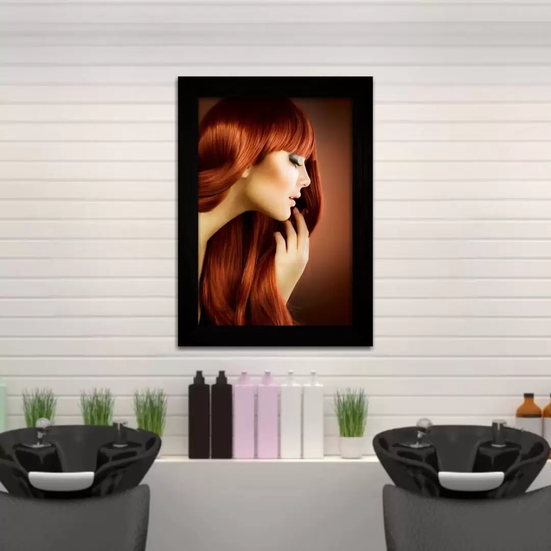 Quadro Decorativo Moda RedHead - Moldura Preta -