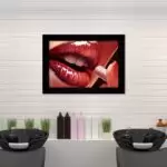 Quadro Decorativo Moda - Mouth - Moldura Preta -