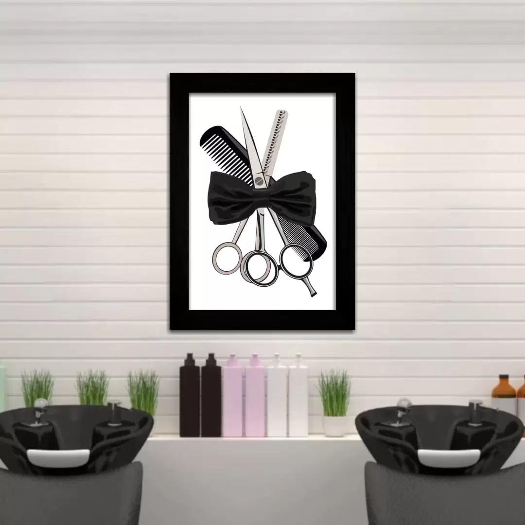 Quadro Decorativo Moda - Scissors - Moldura Preta - Quadro Decorativo Moda - Scissors - Moldura Preta -