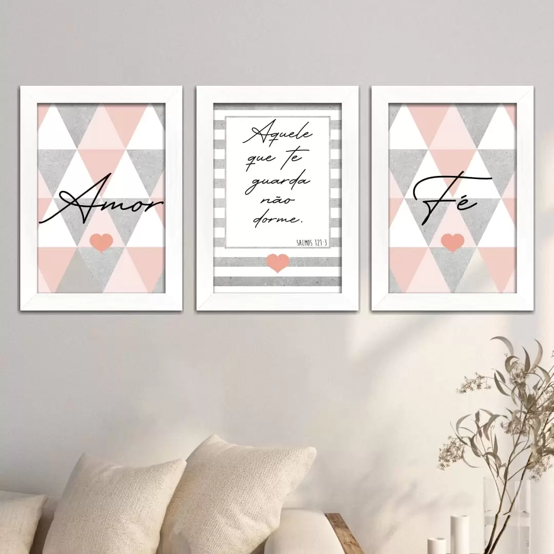 Kit 3 Quadros Aquele-que-te-Guarda... - Imagem 2