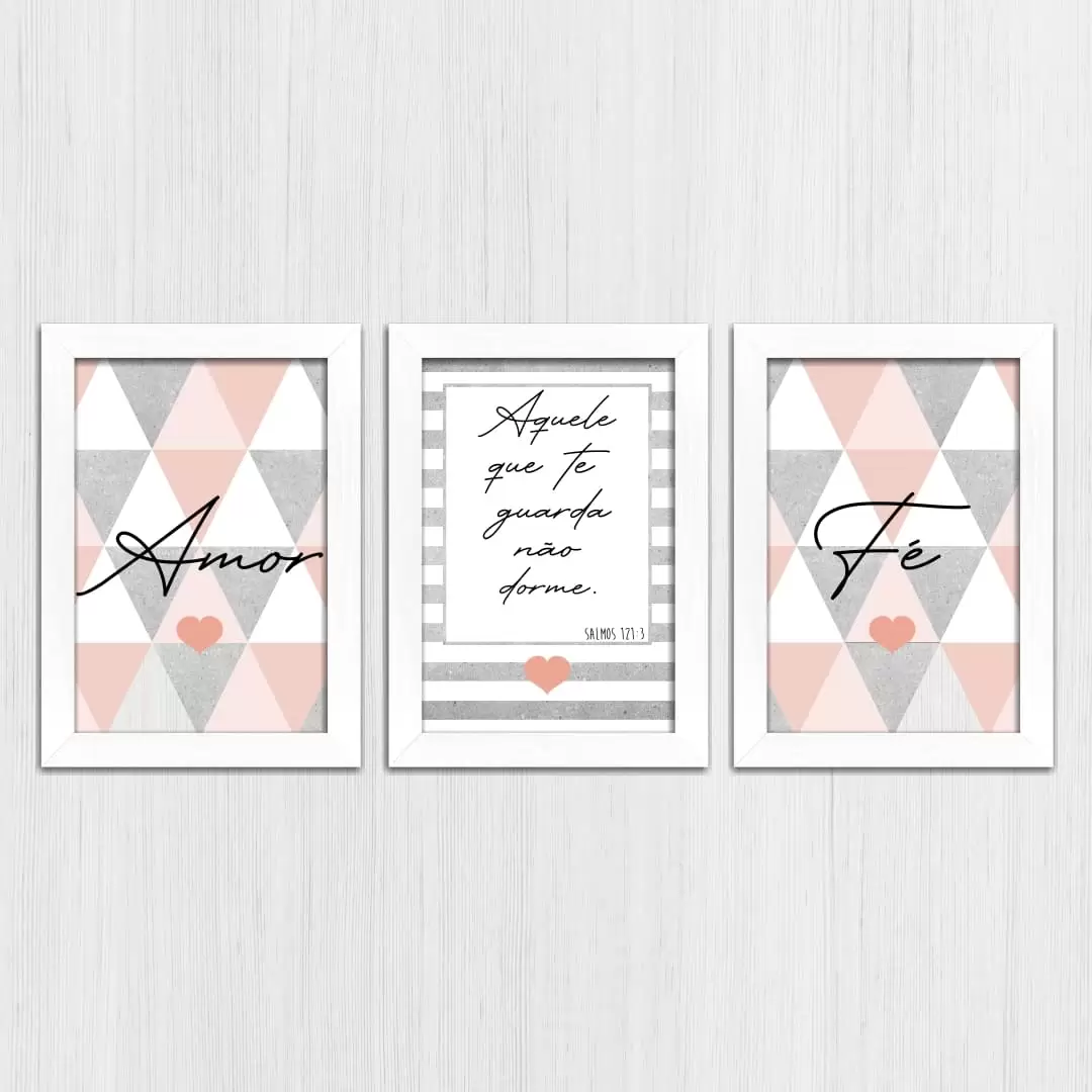 Kit 3 Quadros Aquele-que-te-Guarda... - Imagem 4