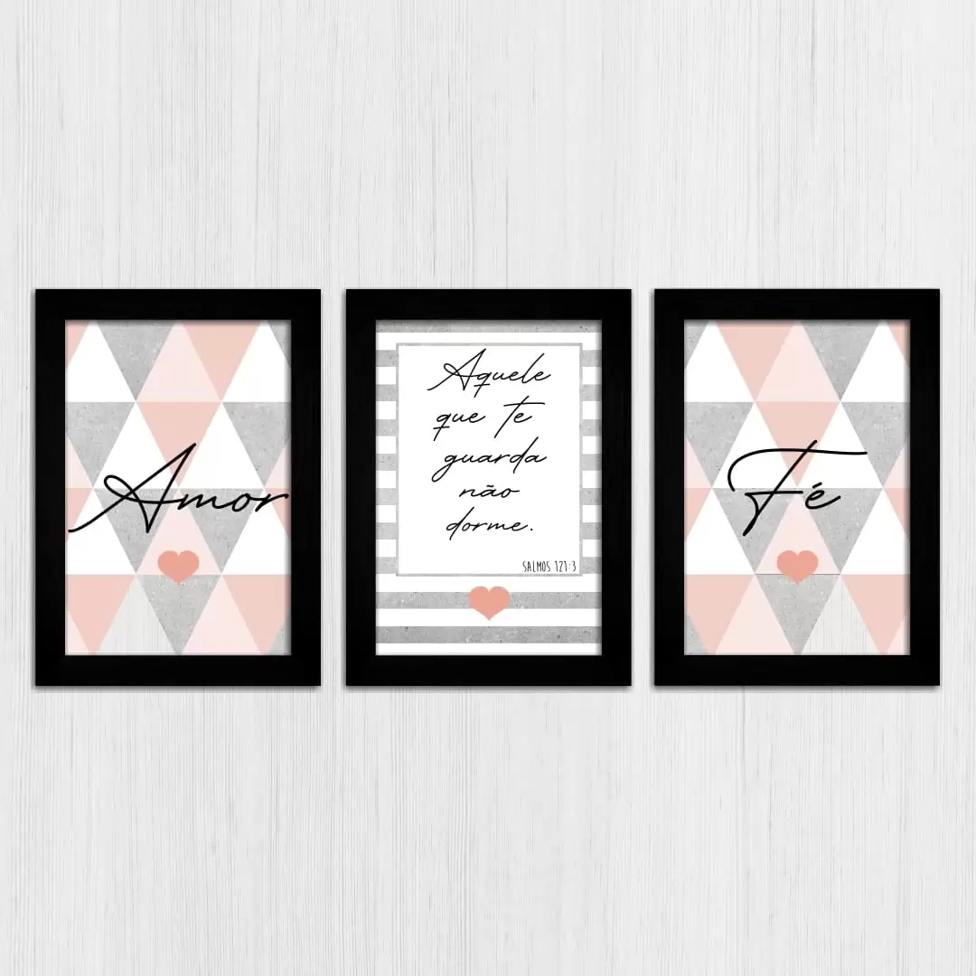 Kit 3 Quadros Aquele-que-te-Guarda... - Imagem 3
