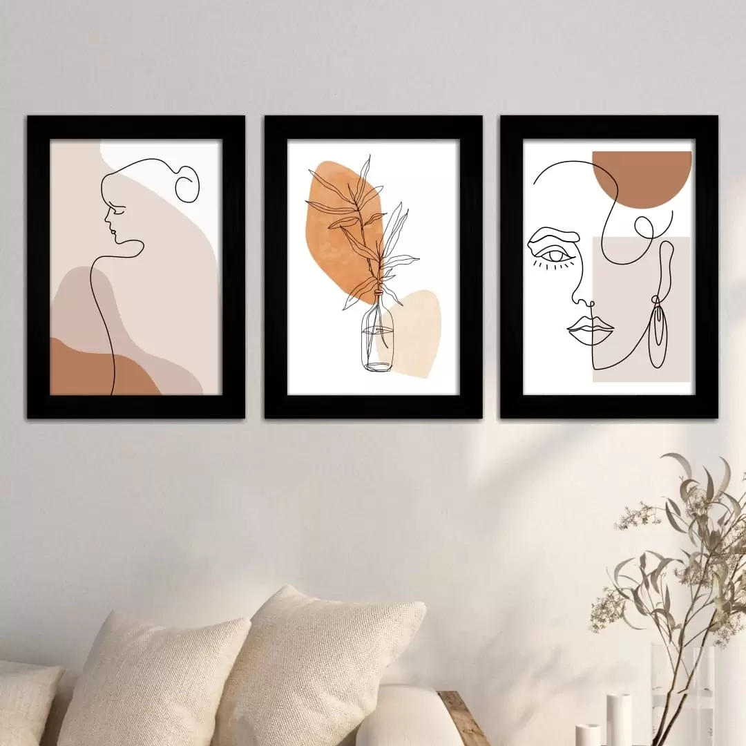 Kit 3 Quadros Boho Chic Mulher - Imagem 2