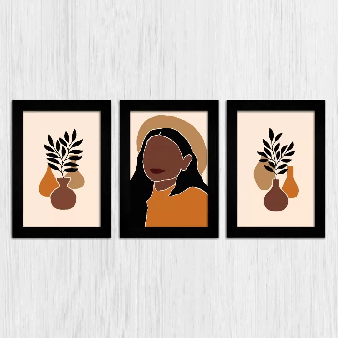 Kit 3 Quadros Mulher-Mosaico - Imagem 3