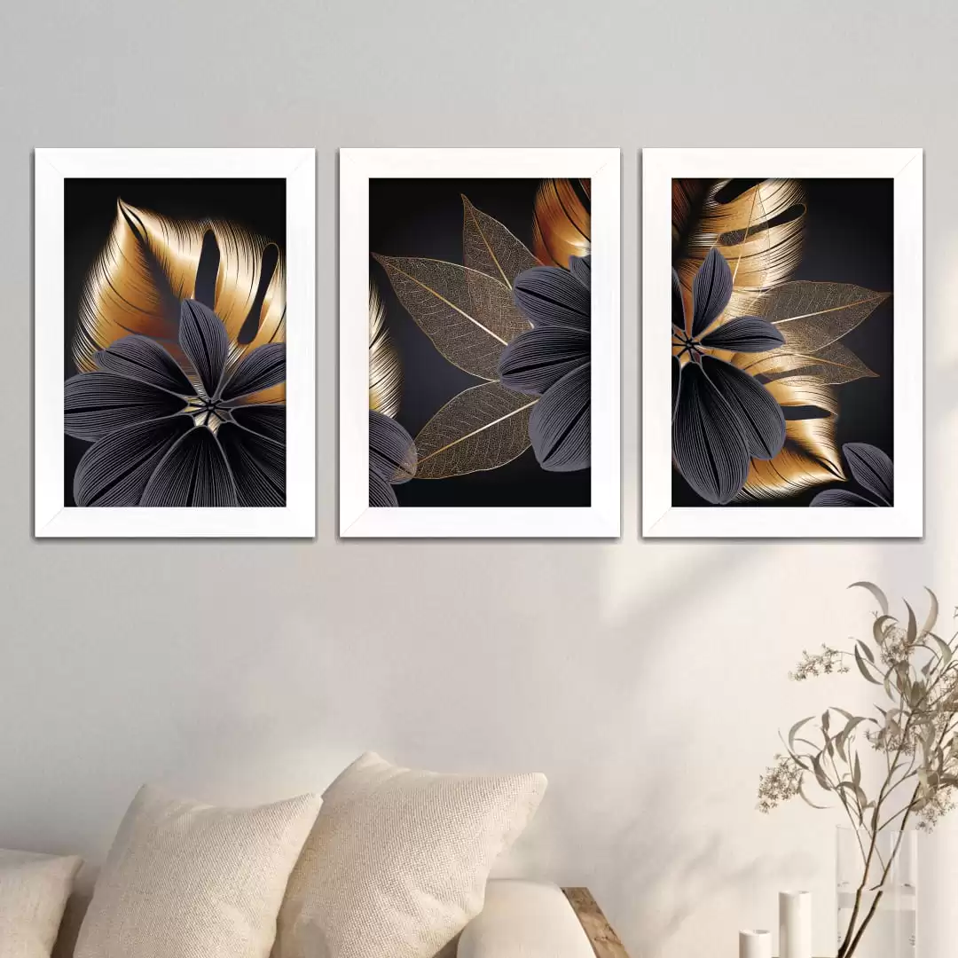 Kit 3 Quadros Plantas Chic - Imagem 2