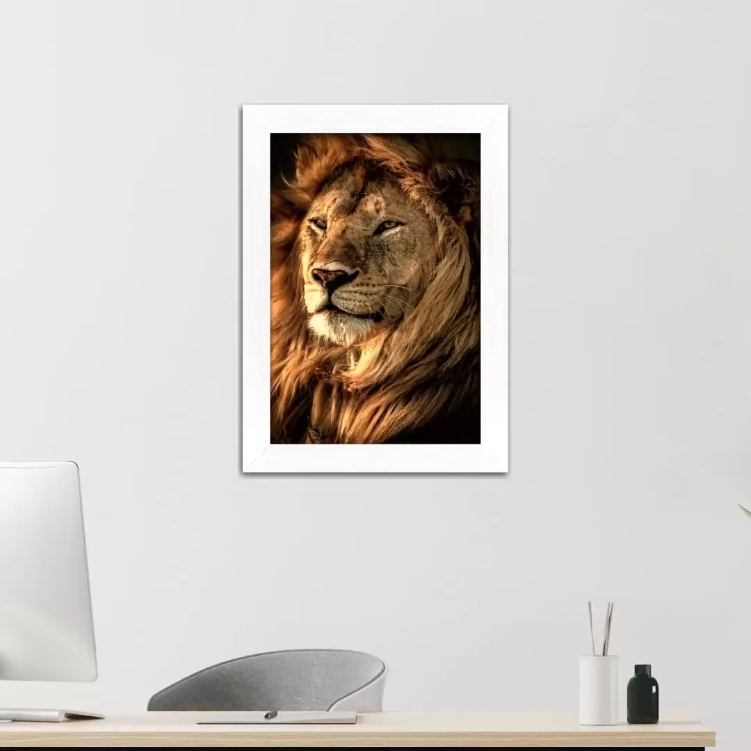 Quadro Decorativo Leão Rei - Imagem 2