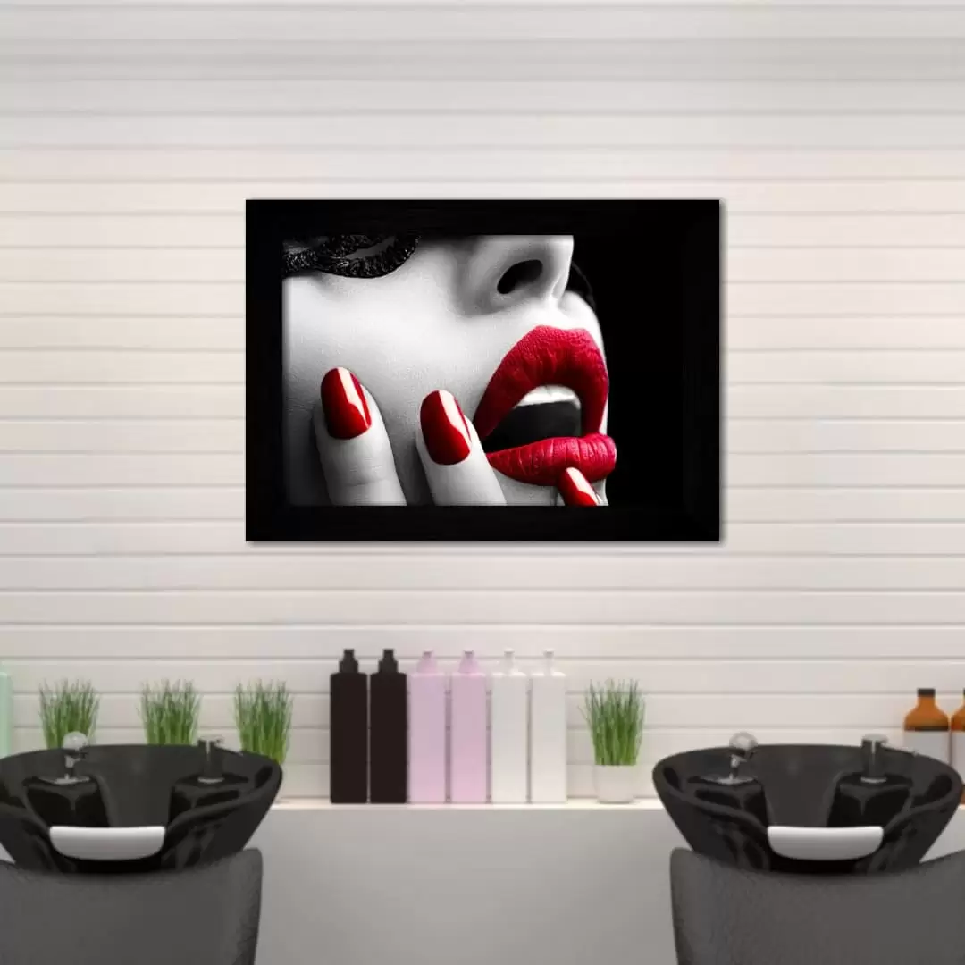 Quadro Decorativo Moda - Lipstick - Moldura Preta - Quadro Decorativo Moda - Lipstick - Moldura Preta -