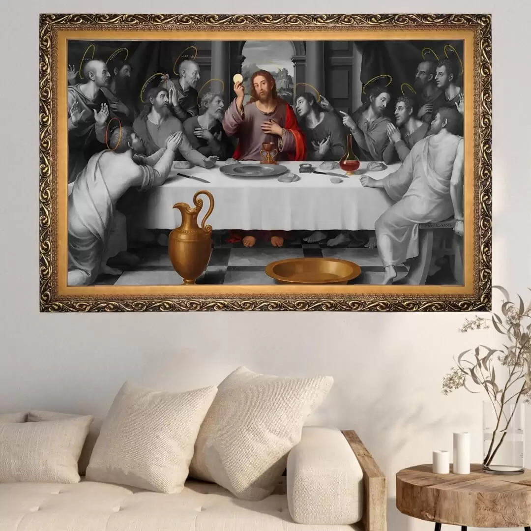 Quadro Decorativo Ceia Preta - Modelo Big's - Imagem 1