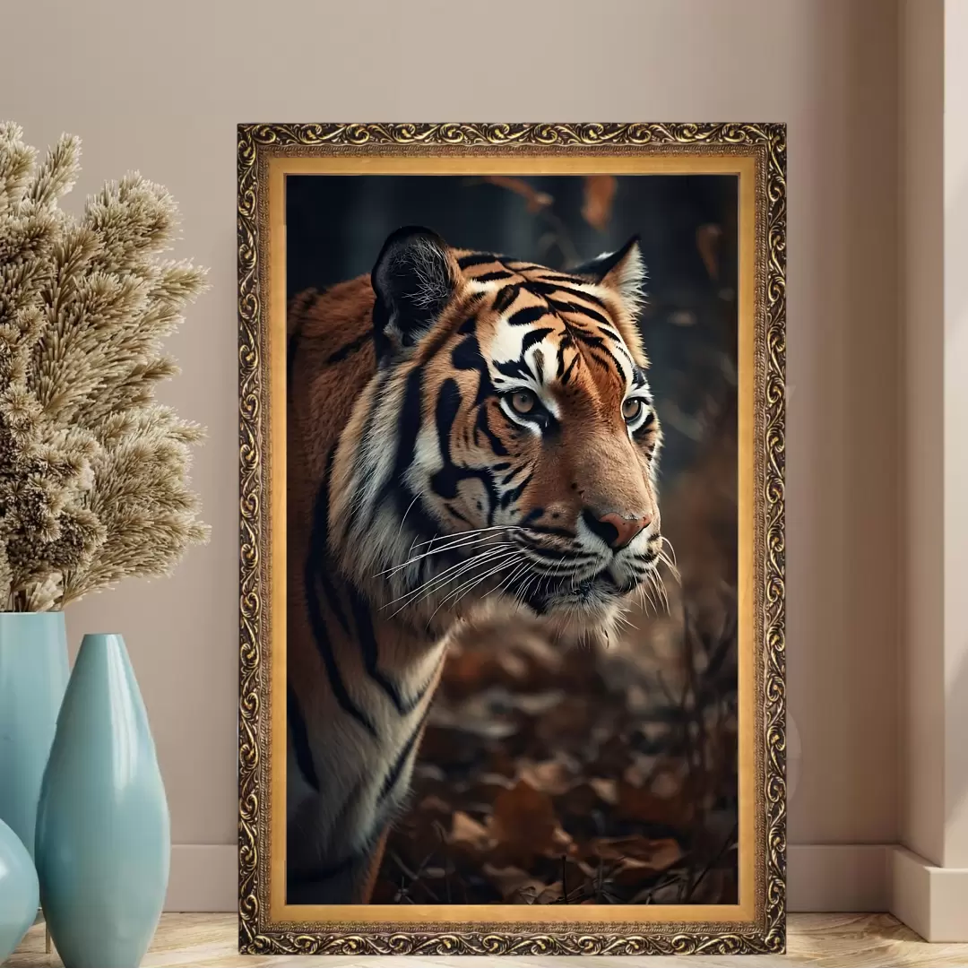 Quadro Decoratvio Tigre - Modelo Big - Ambientado