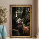 Quadro Decorativo Veado - Modelo Big - Ambientado
