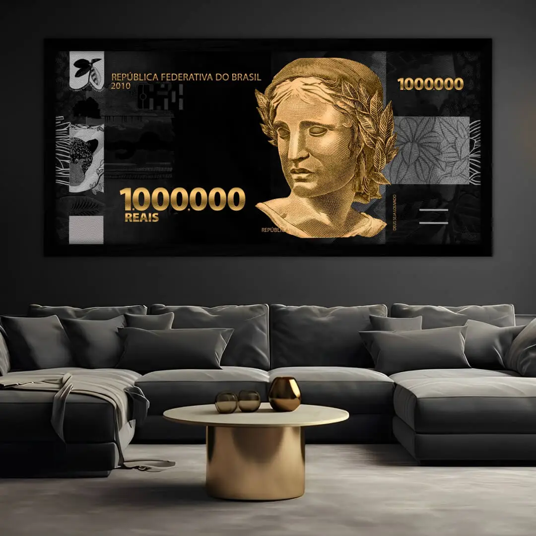 Quadro Decorativo 1 Milhão de Reais - Modelo Panorâmico - Imagem 1
