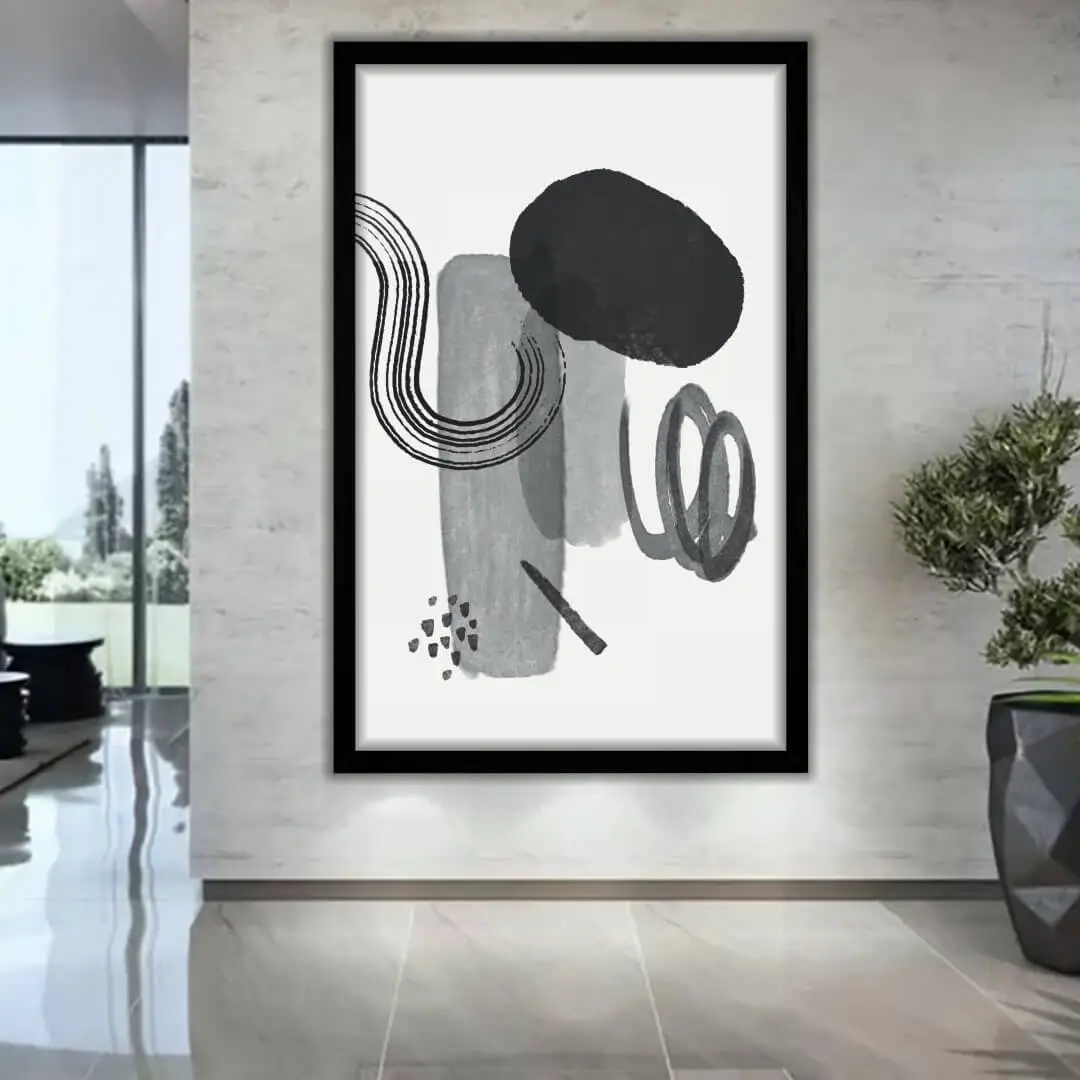 0310 Quadro Decorativo Pintura Abstrata - Modelo Big's - Imagem 1