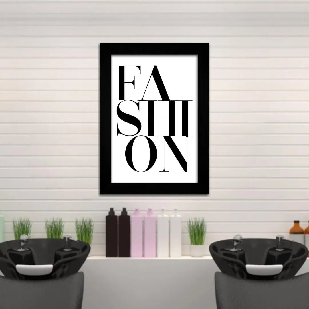 Quadro Decorativo Fashion - Moldura Preta Ambientado