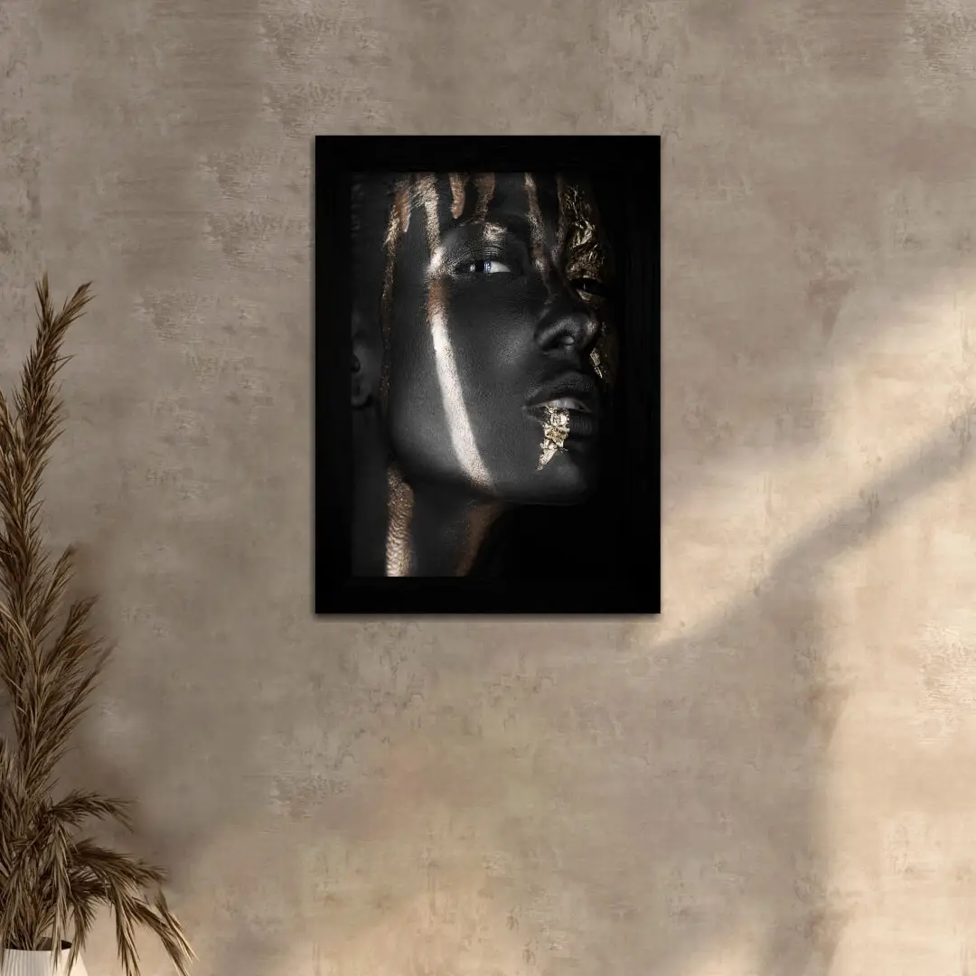 Quadro Decorativo Mulher-Faixa-ouro Quadro Decorativo Mulher-Faixa-ouro