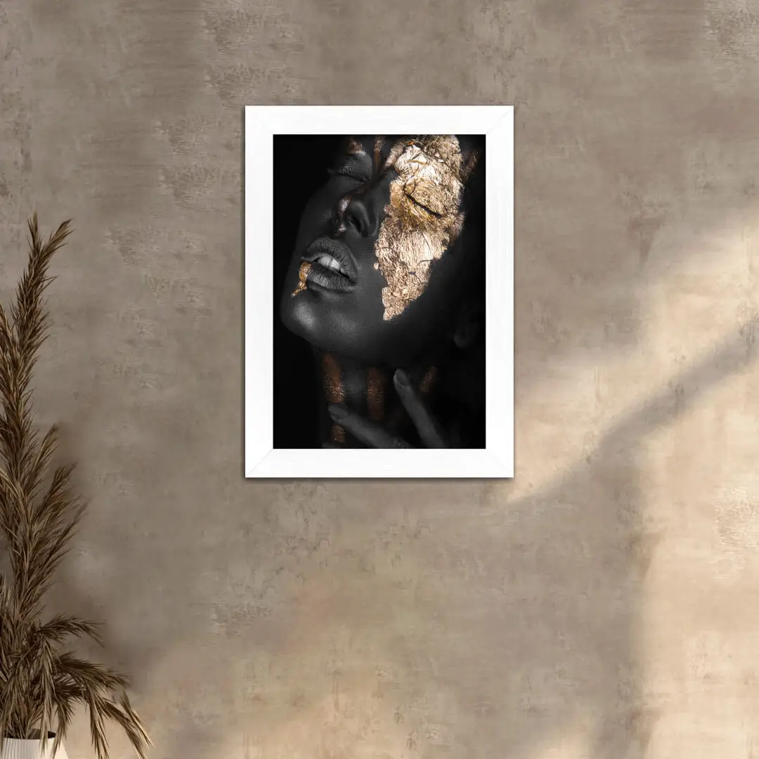 Quadro Decorativo Mulher-Negra-de-Ouro - Imagem 3