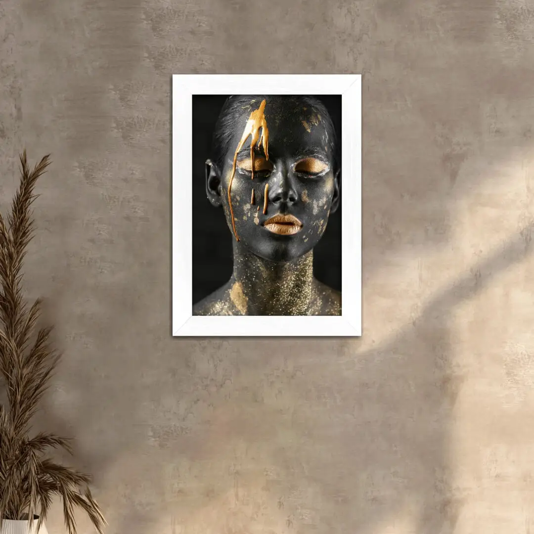 Quadro Decorativo Rosto Manchado - Imagem 2