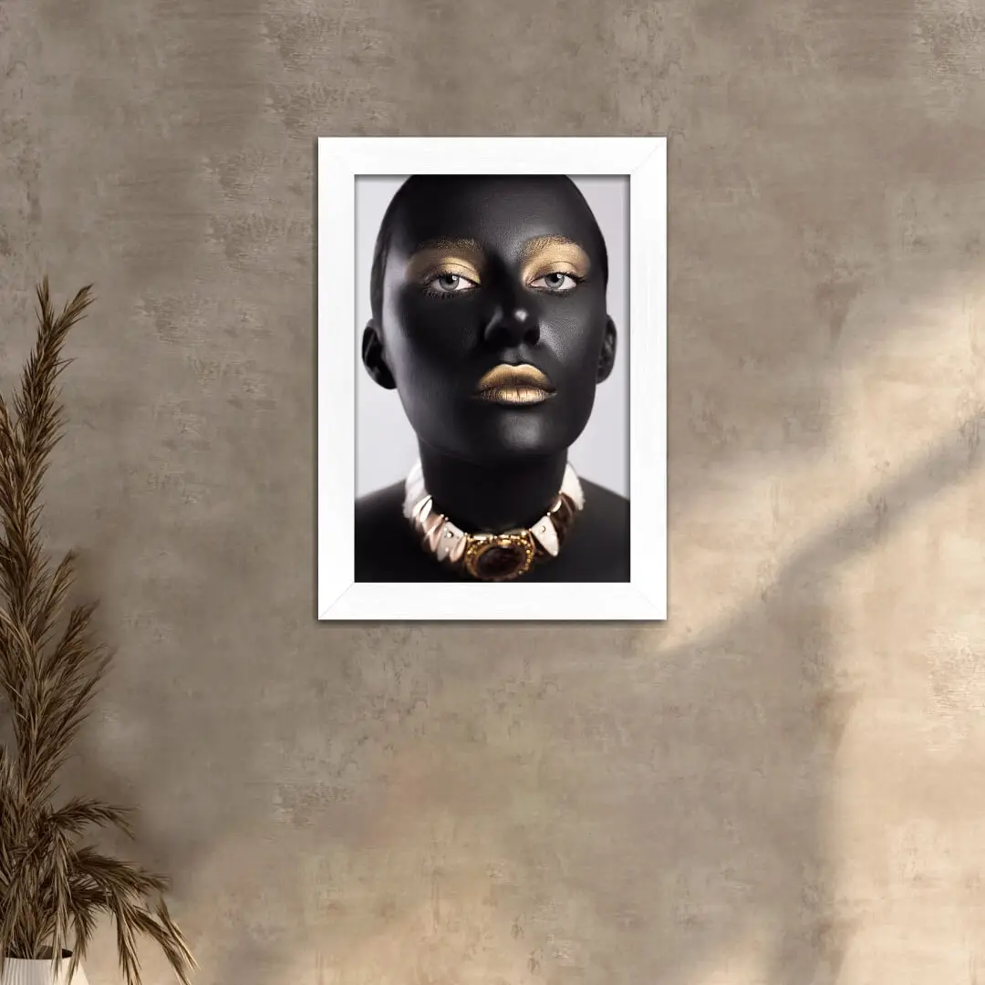 Quadro Decorativo Modelo de Rosto - Imagem 2