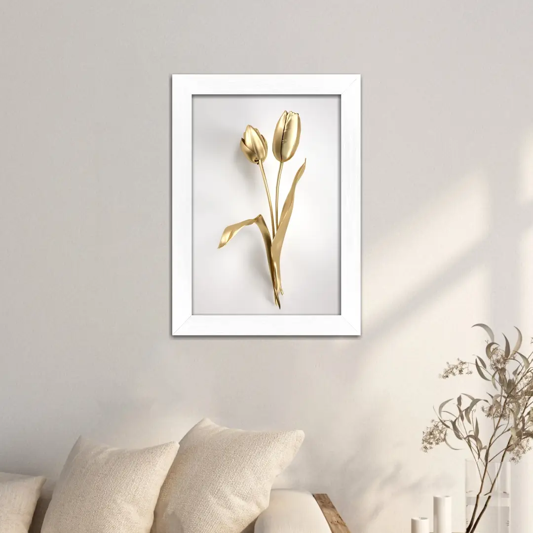 Quadro Decorativo Flor-Dourada - Imagem 4