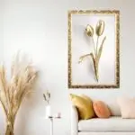 Quadro Decorativo Tulipa Dourada - Modelo Big's