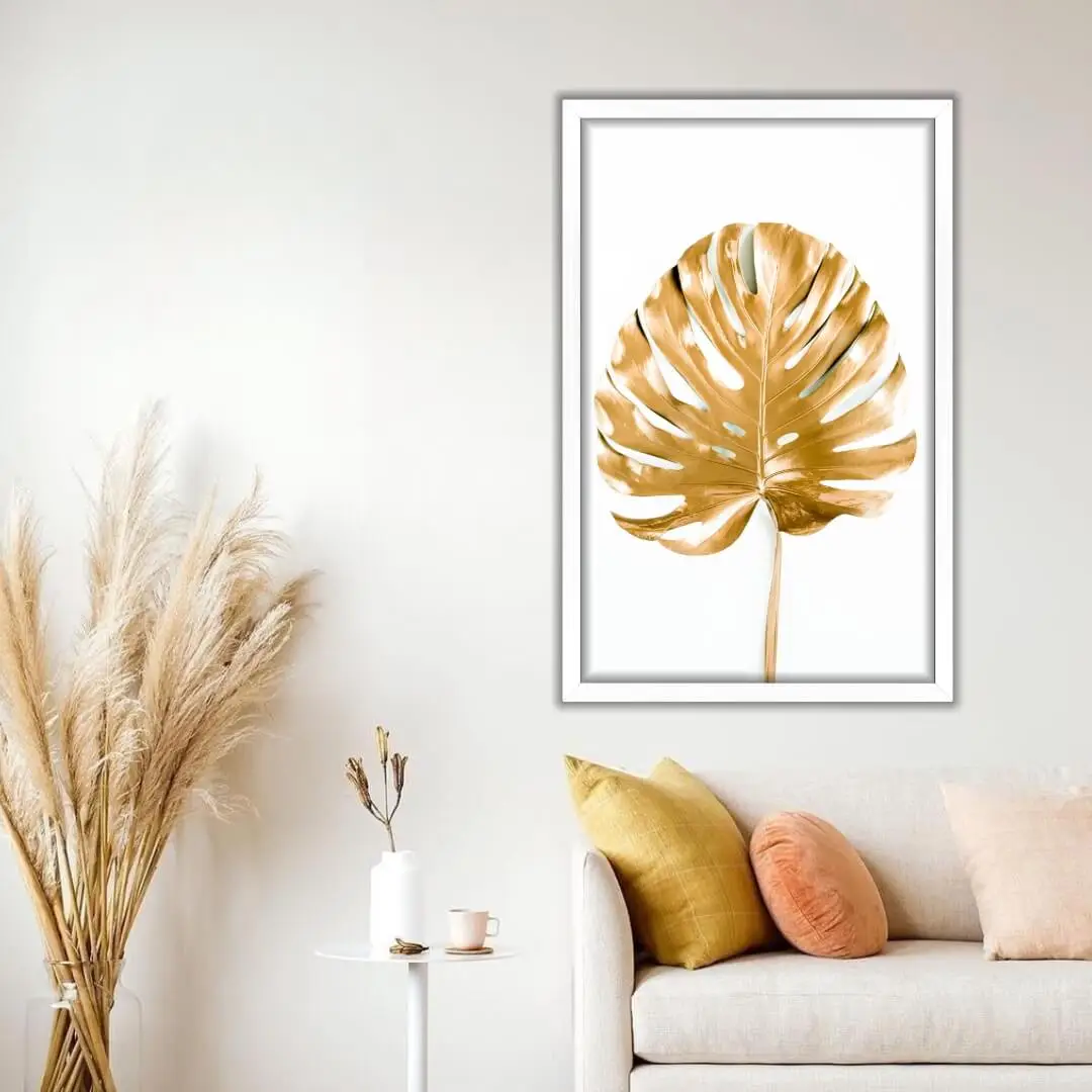 Quadro Decorativo Costela de Adão Dourado - Modelo Big's - Imagem 1