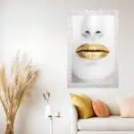 Quadro Decorativo Boca Dourada - Modelo Big's