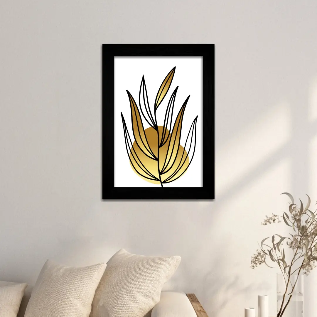 Quadros Decorativos Flor-Amarela-Branca - Moldura Preta - Quadros Decorativos Flor-Amarela-Branca - Moldura Preta -