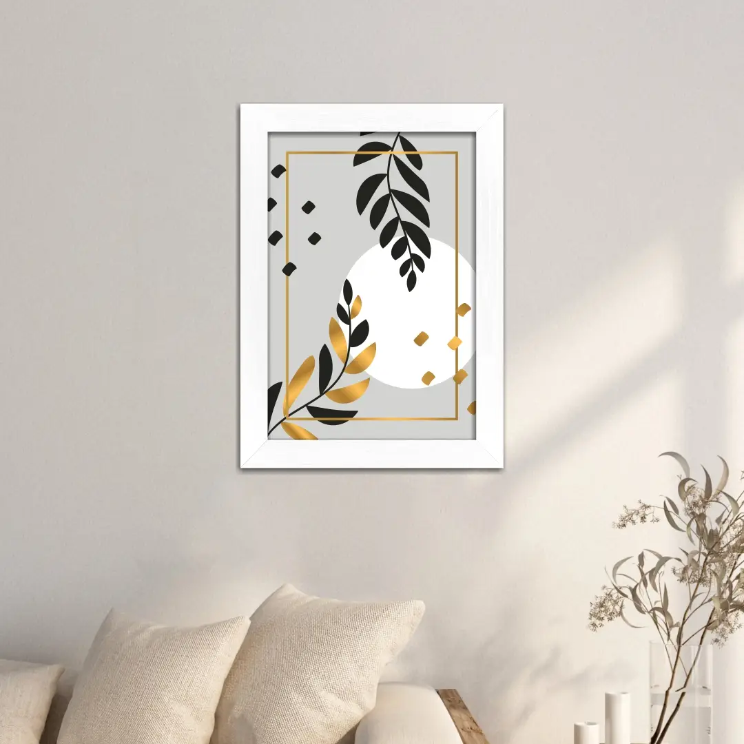 Quadro Decorativo Flor Preta-e-Amarela - Imagem 2