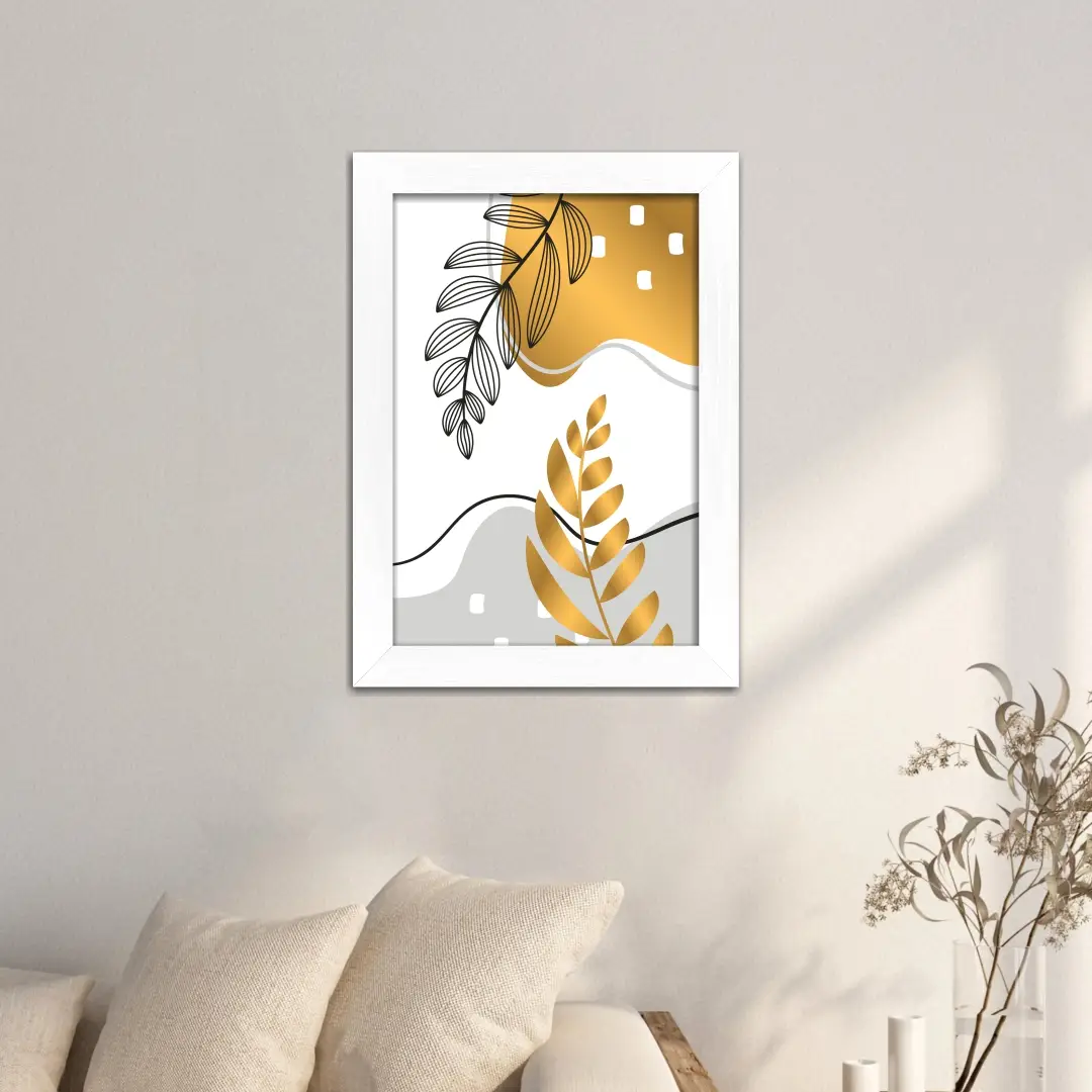 Quadro Decorativo Flor-Amarela-e-preta - Imagem 2