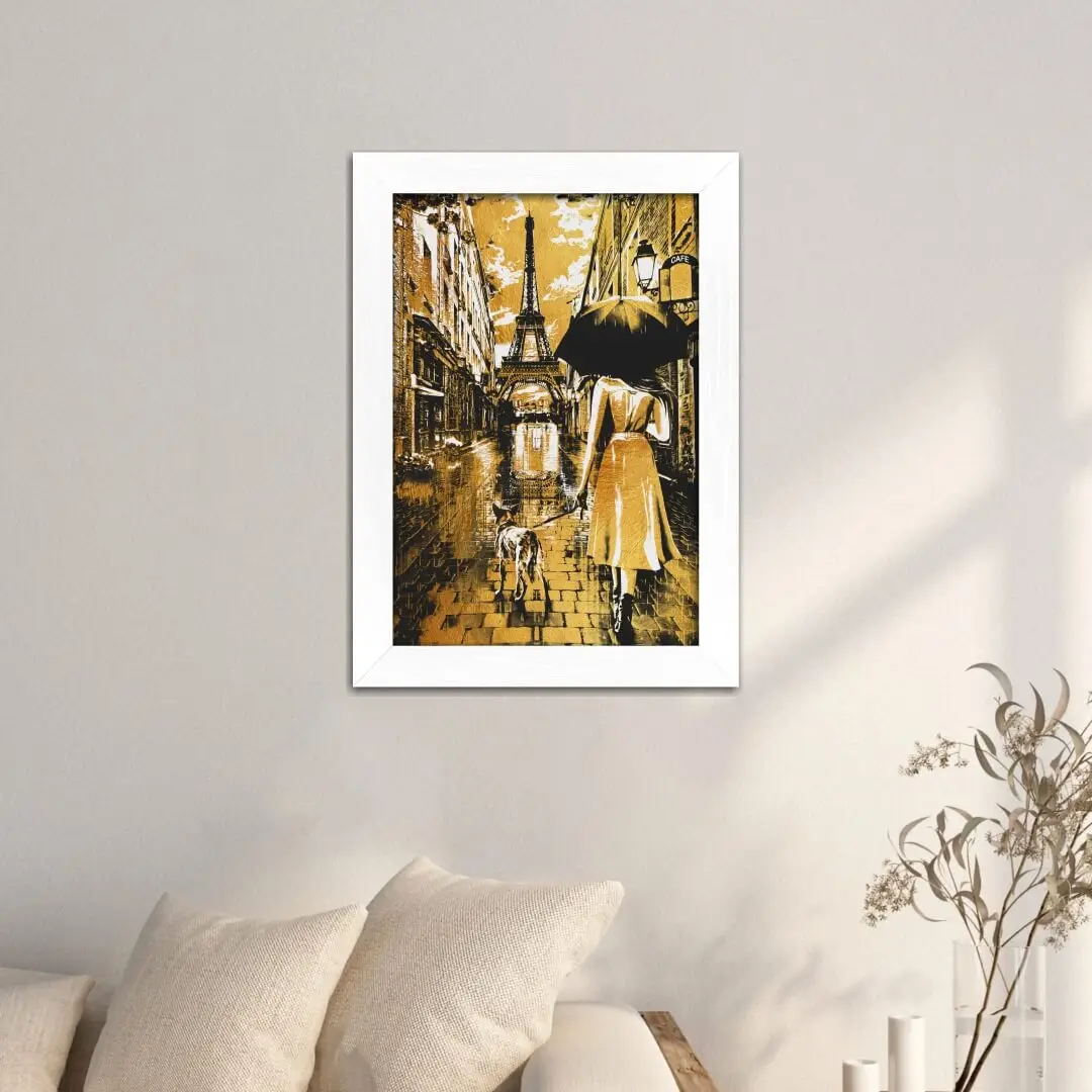 Quadro Decorativo Mulher em Paris - Imagem 2