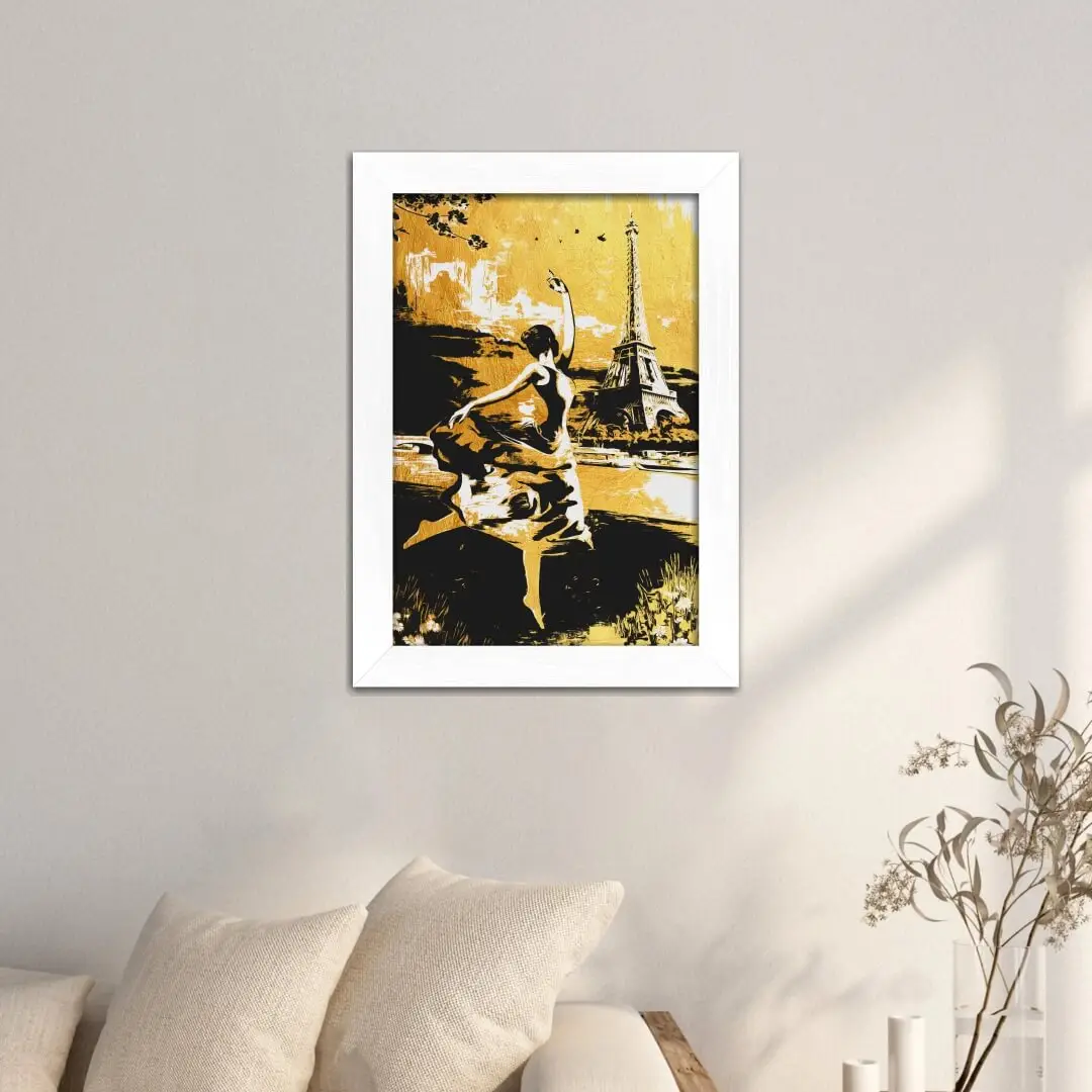 Quadro Decorativo Mulher de Vestido-Paris - Imagem 2