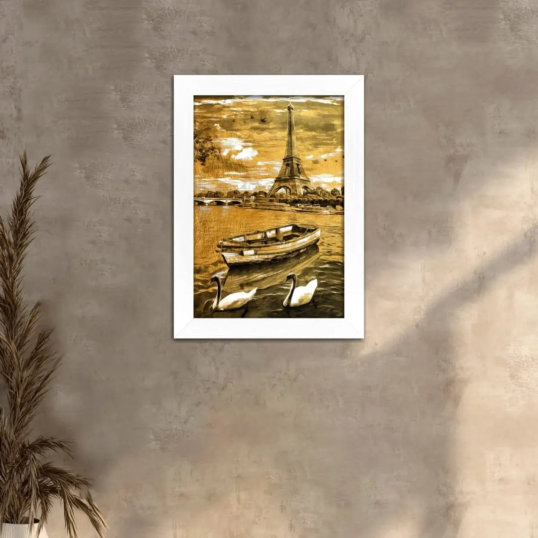 Quadro Decorativo Paisagem-Amarela-Paris - Imagem 2