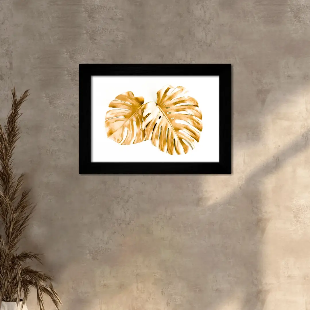 Quadro Decorativo Folhas de ouro - Imagem 1