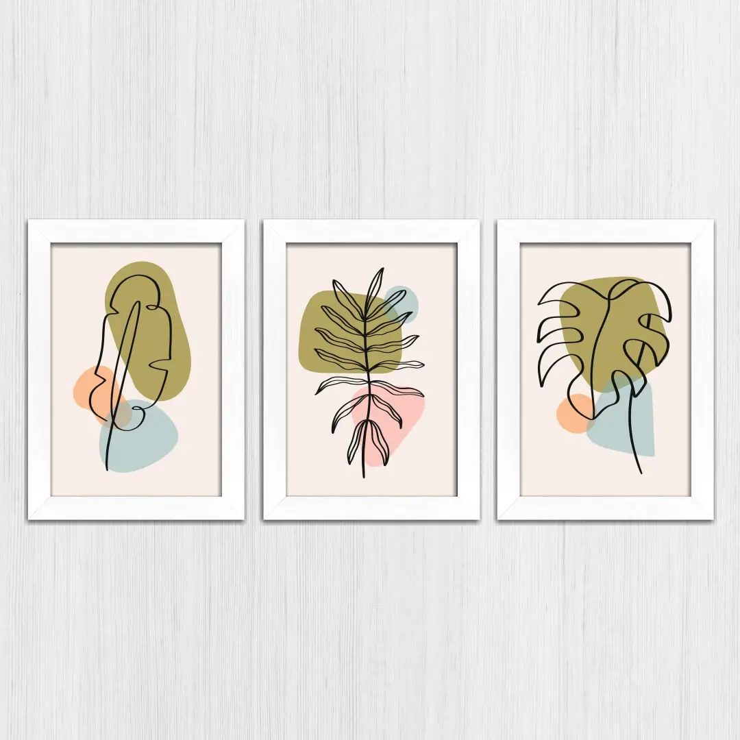 Kit 3 Quadros boho-Plantas-Verde - Imagem 4