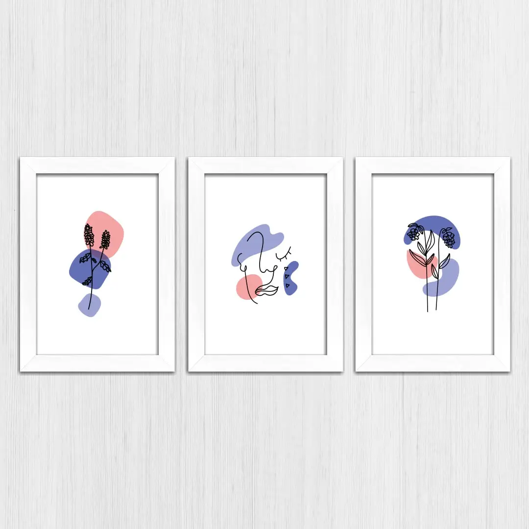 Kit 3 Quadros Boho-chic-Roxo - Imagem 3