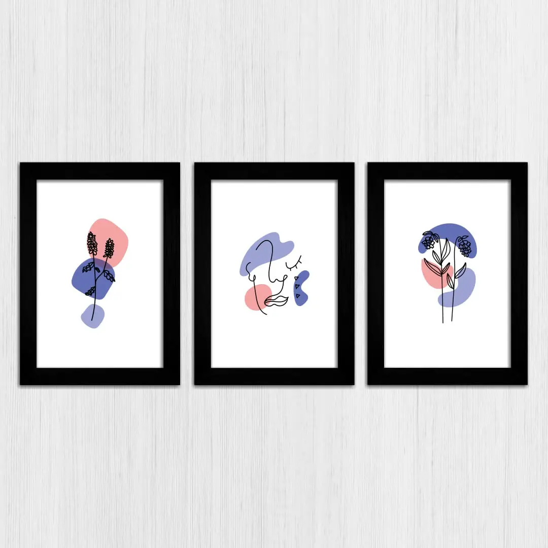Kit 3 Quadros Boho-chic-Roxo - Imagem 4