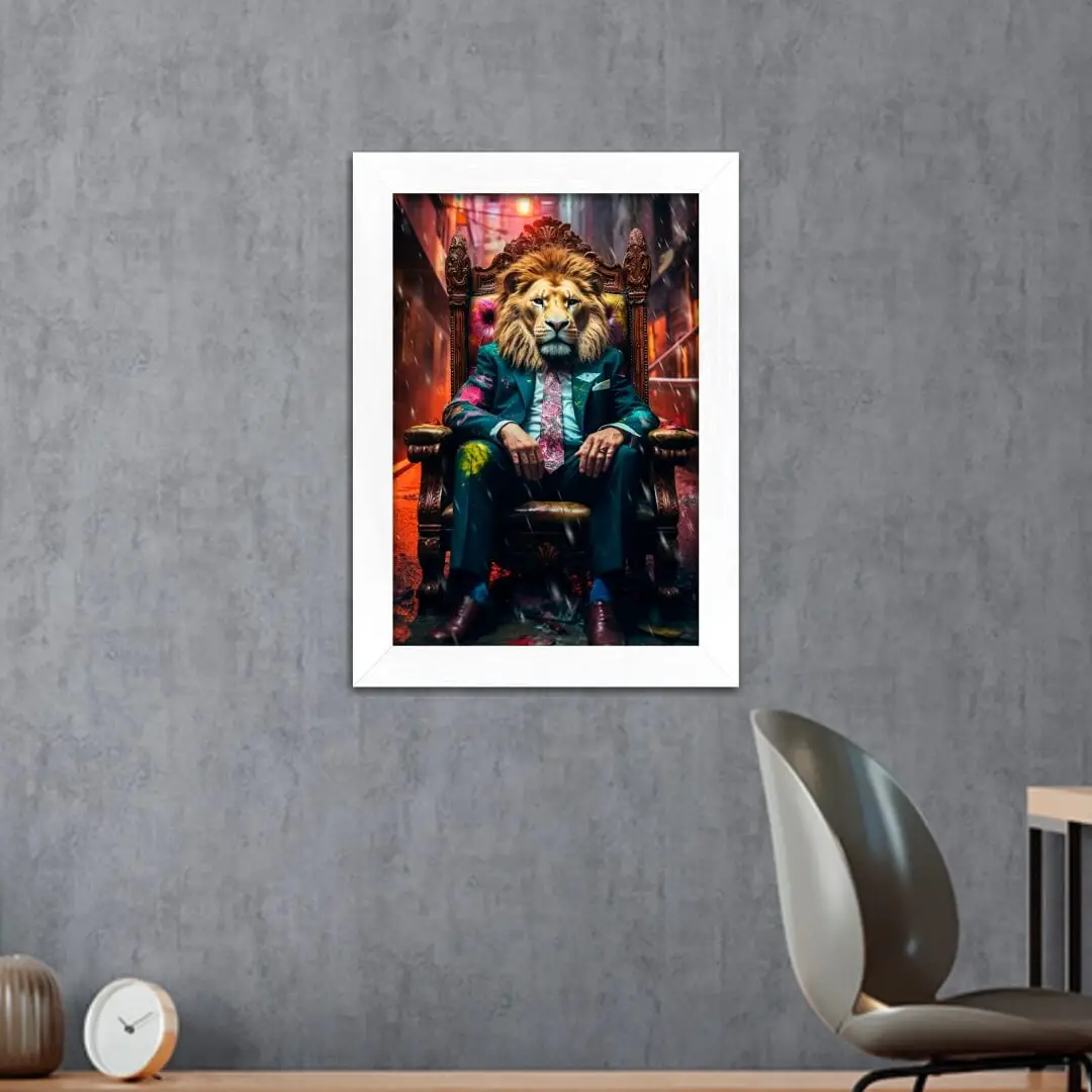 Quadro Decorativo Leão-Trono - Imagem 2