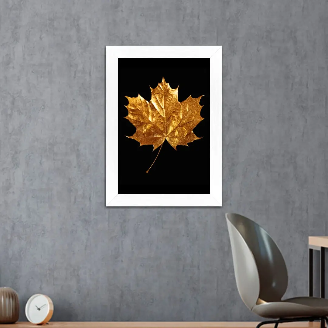 Quadro Decorativo Folha de Ouro-Blackout - Imagem 2