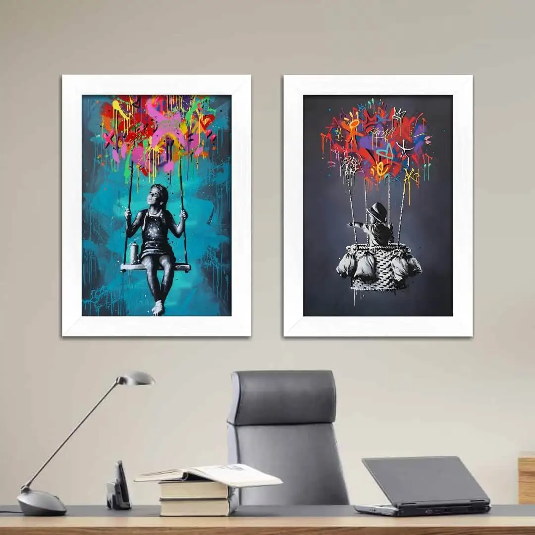 Kit 2 Quadros Balões - Imagem 2