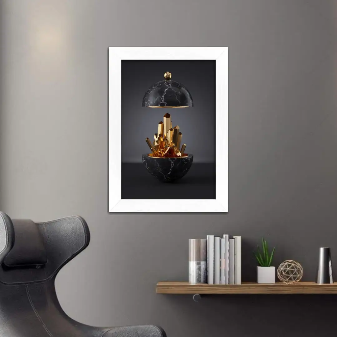 Quadro Decorativo Cristais de Ouro - Imagem 2