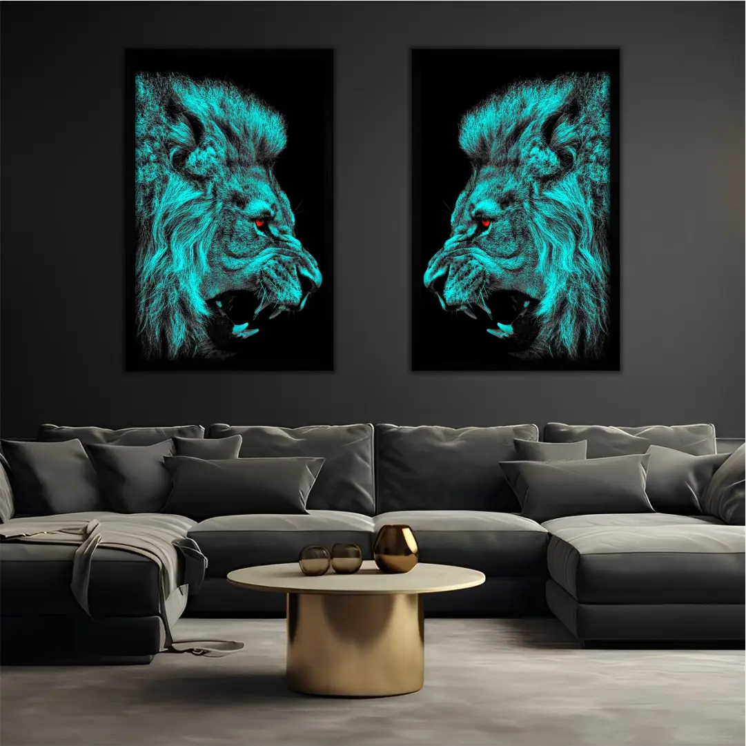 Kit-2-Leão-Azul Modelos-Big's