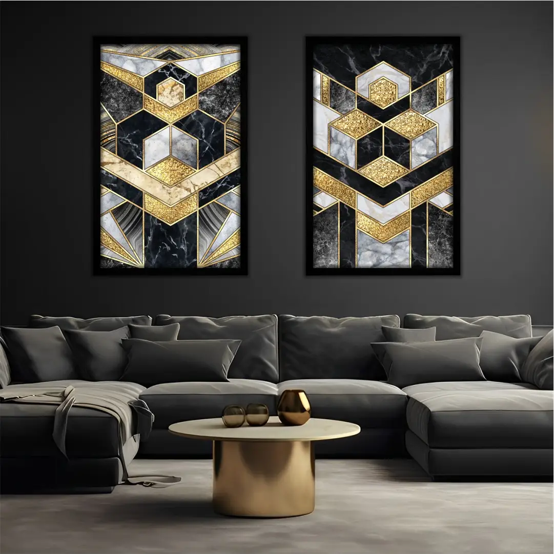 Kit 2 Abstrato-Geometrico Modelos-Big's