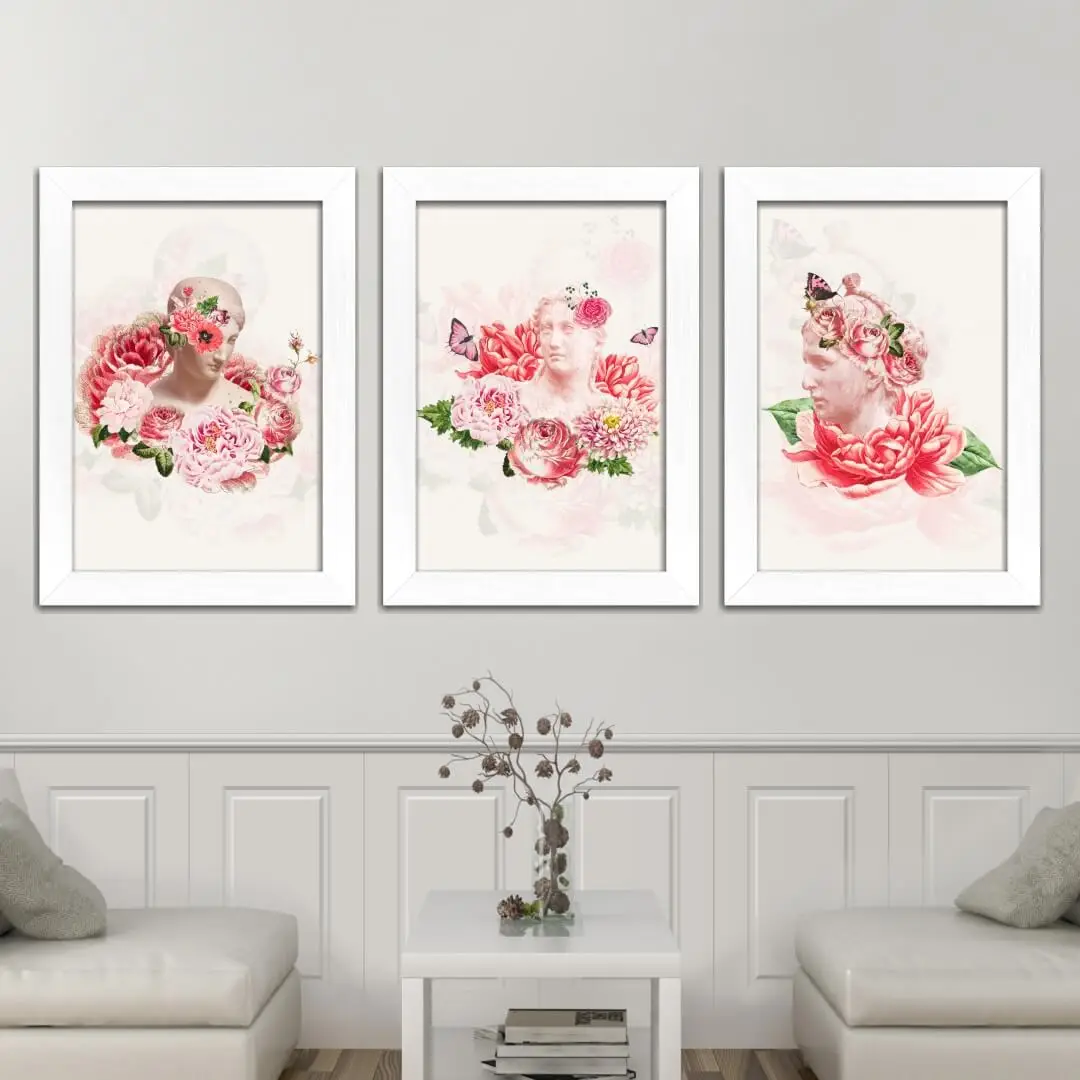 Kit 3-Quadros Vaporwave Rosa - Imagem 2