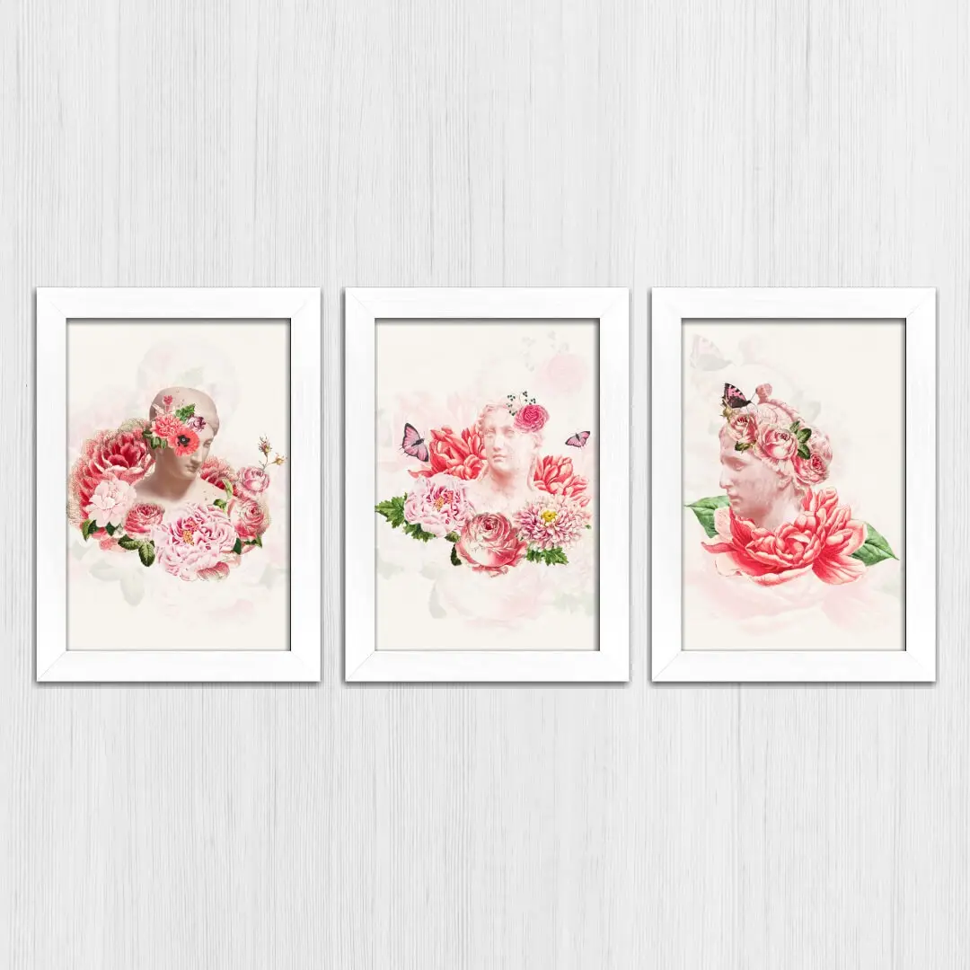 Kit 3-Quadros Vaporwave Rosa - Imagem 4