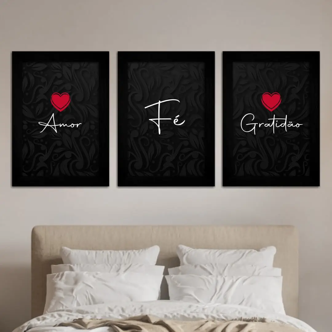 Kit 3 Amor-fé-gratidão