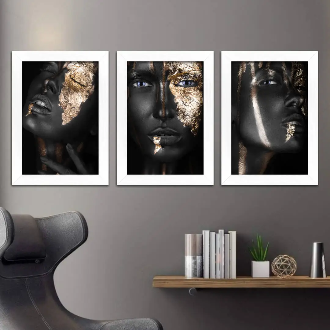 Kit 3 Quadros-Modelo-Negra - Imagem 2