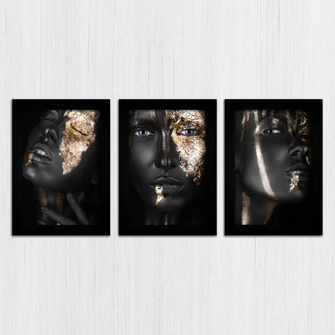 Kit 3 Quadros-Modelo-Negra - Imagem 4