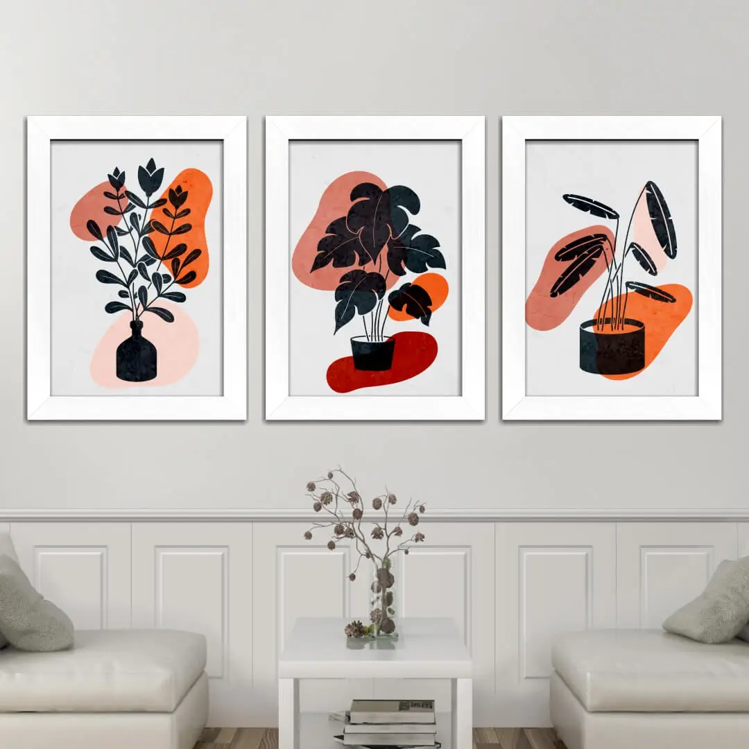 Kit 3 Quadros- Boho-Chic-Laranja - Imagem 2