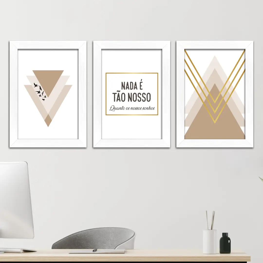 Kit 3 Quadros Nada É.. - Imagem 2