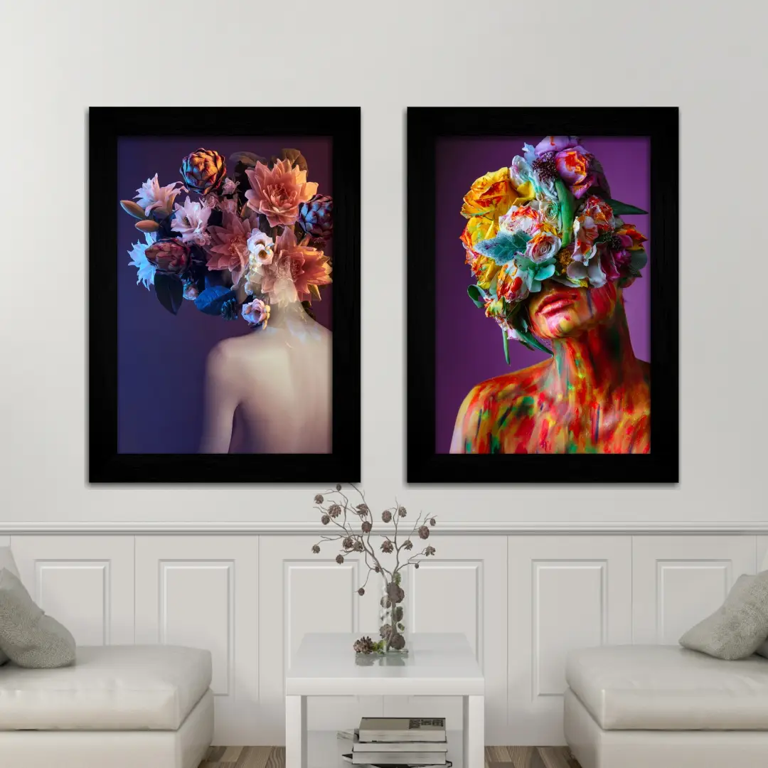 1080 Kit-2-Quadros-Mulheres-Floridas